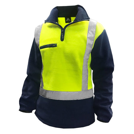 Clearance - Esko Hi Vis Polar Fleece, 360gsm, D/N, Yellow/ Blue-Size Medium