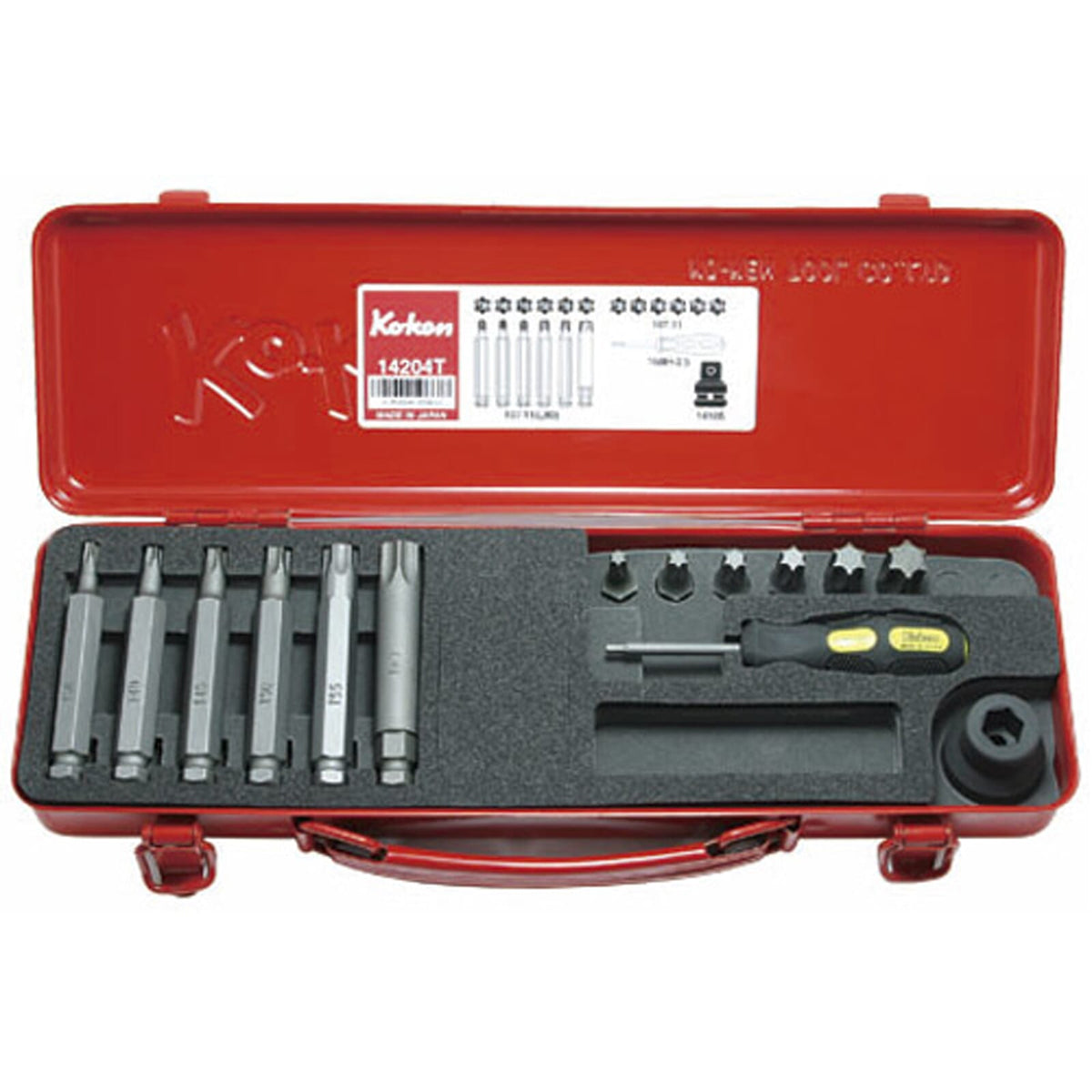 Koken 14210T Impact Torx Bit Socket Set 14pc 1/2"Dr T30-T60 | Hobeca