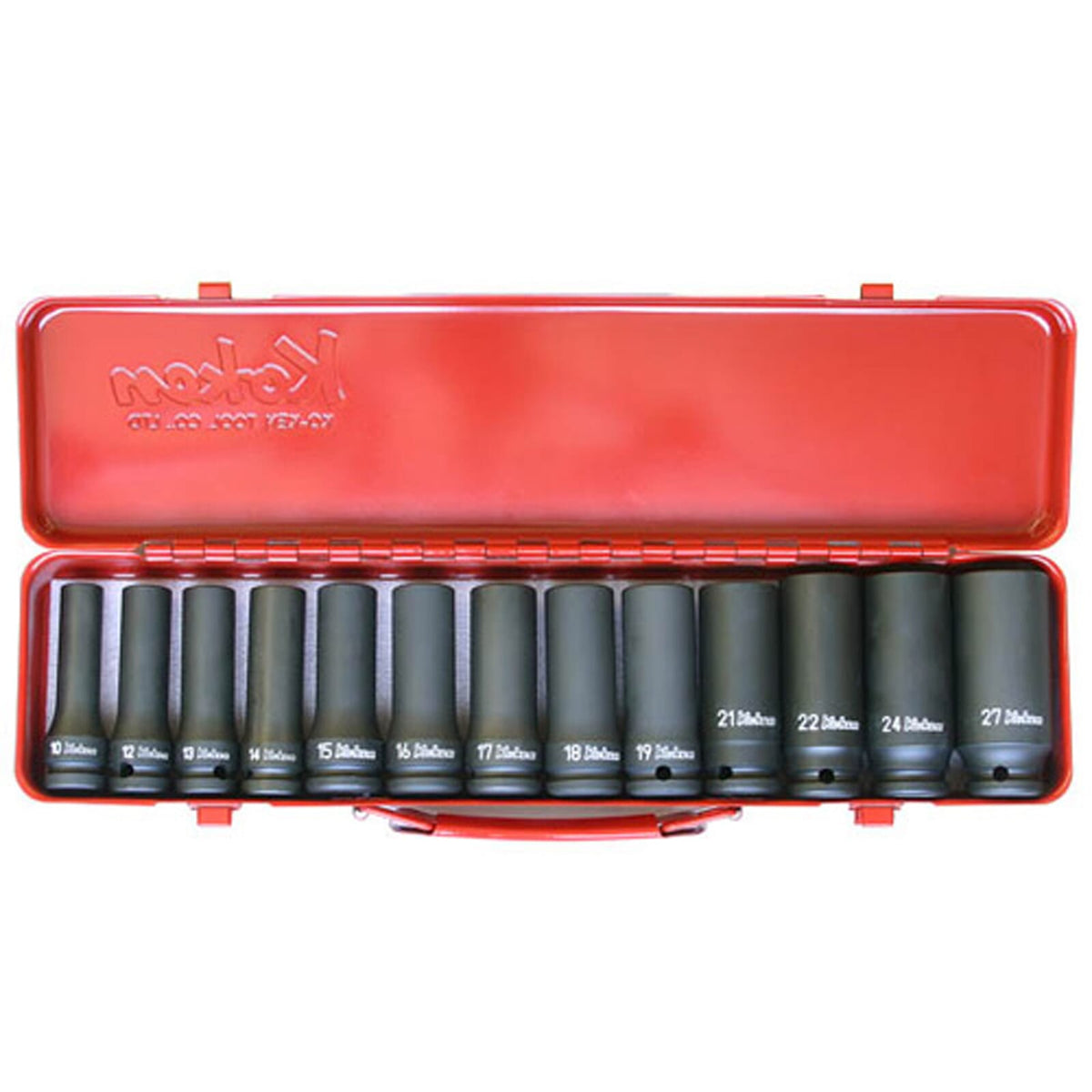Koken 14208M Deep Impact Socket Set 6pt 13pc 1/2"Dr 10-27mm | Hobeca