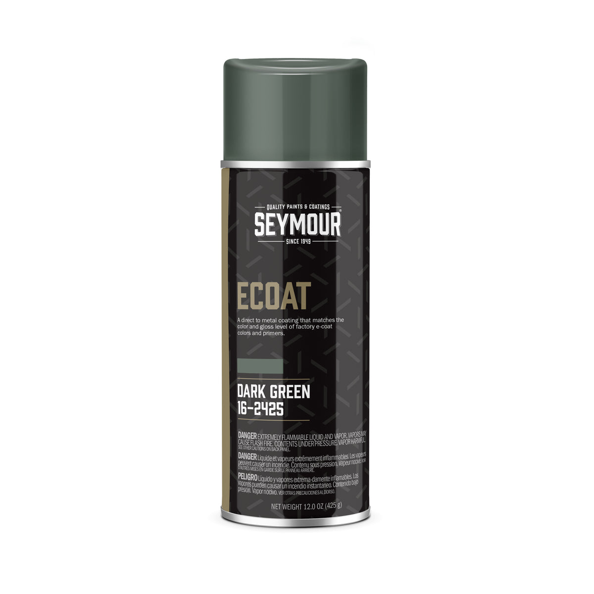 Seymour PBE Series Aerosol E-Coat Primer Dark Green aerosol can