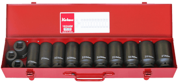 Koken 16244M-6P deep impact socket set 3/4 inch drive 13 piece 27-41mm
