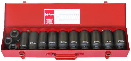 Koken 16244M-6P Deep Impact Socket Set 3/4"Dr 13pc 27-41mm | Hobeca