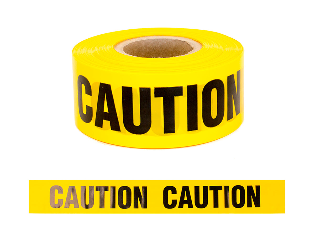 Esko PE Barrier Warning Tape - CAUTION 75mm X 250M (80 Micron) (Yellow)