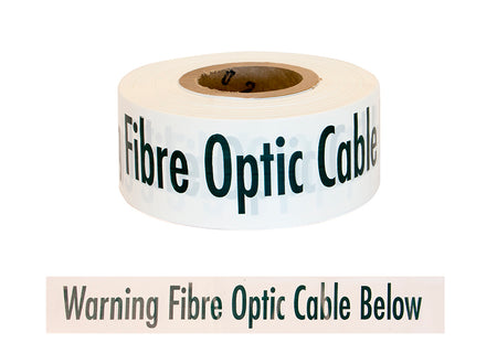 Esko Trench Warning Tape - FIBRE OPTIC CABLE 75mm x 250M (White)