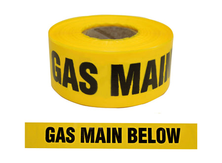 Esko Trench Warning Tape - GAS MAIN BELOW 75mm x 250M (Yellow)