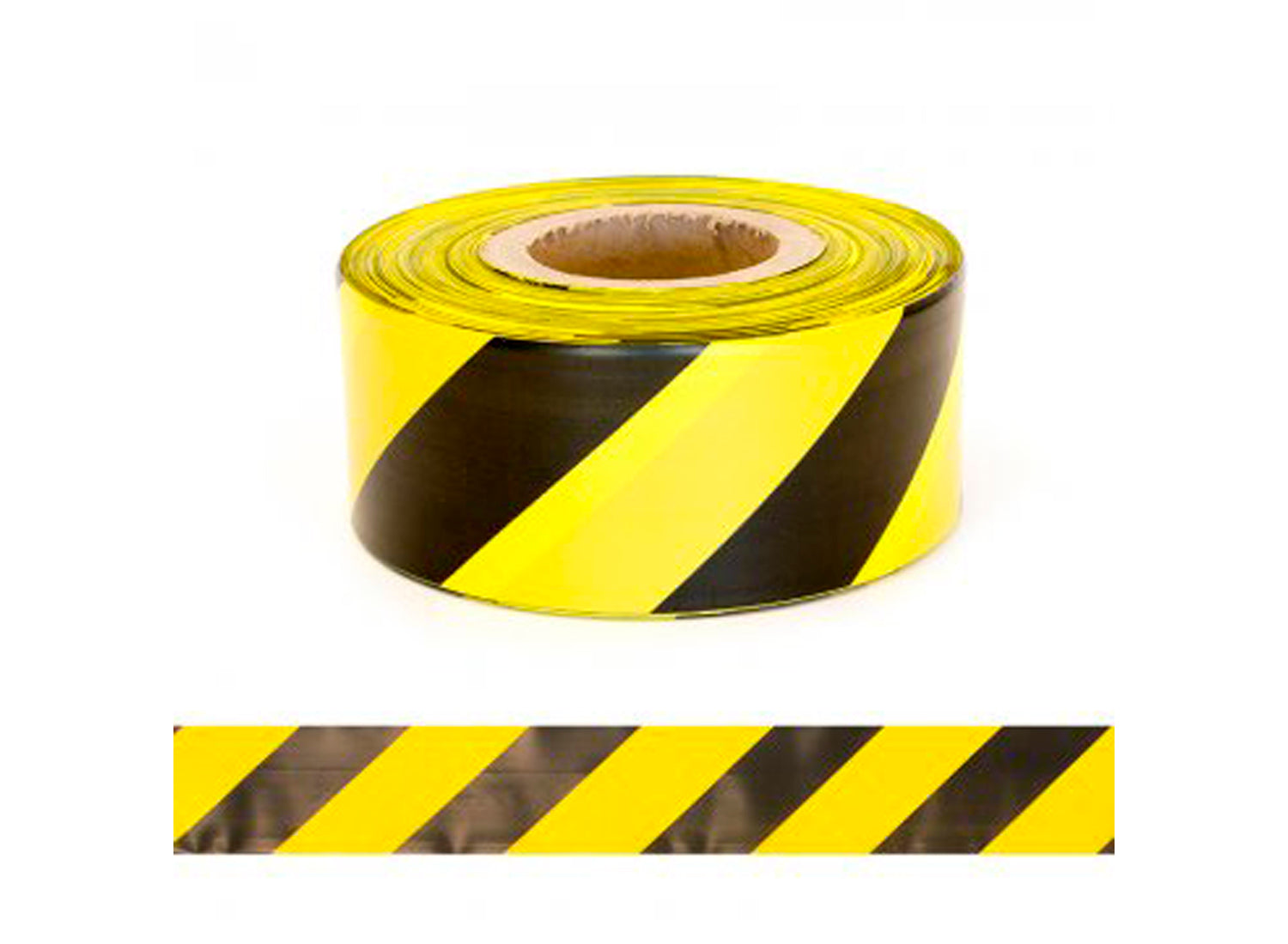 Esko PE Barrier Warning Tape - YELLOW/BLACK PARALELLOGRAM 75mm X 250M