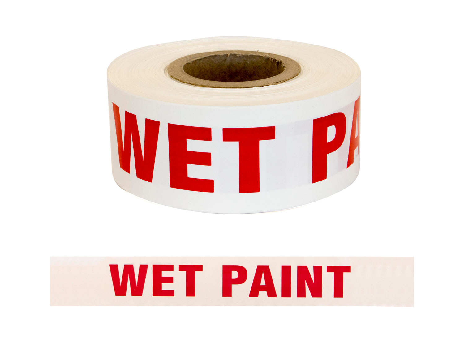 Esko PE Barrier Warning Tape - WET PAINT 75mm X 250M (White)