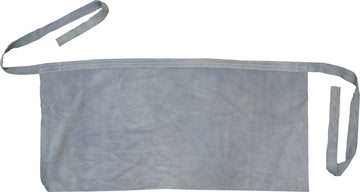 LAPR suede leather waist apron with tie straps, front view