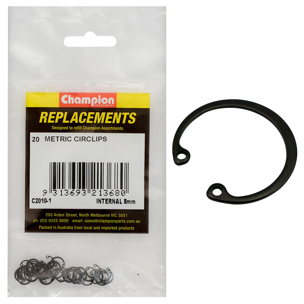 Champion 8mm internal Circlip -20pk | ISL