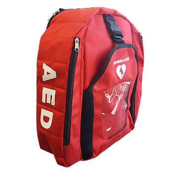 Red Empty AED Defibrillator Bag