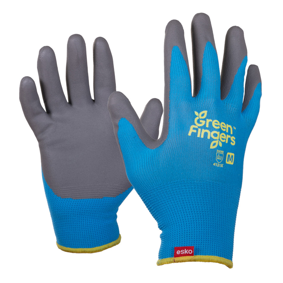 Esko Green Fingers Gardening Gloves, Blue, Size 8(M)