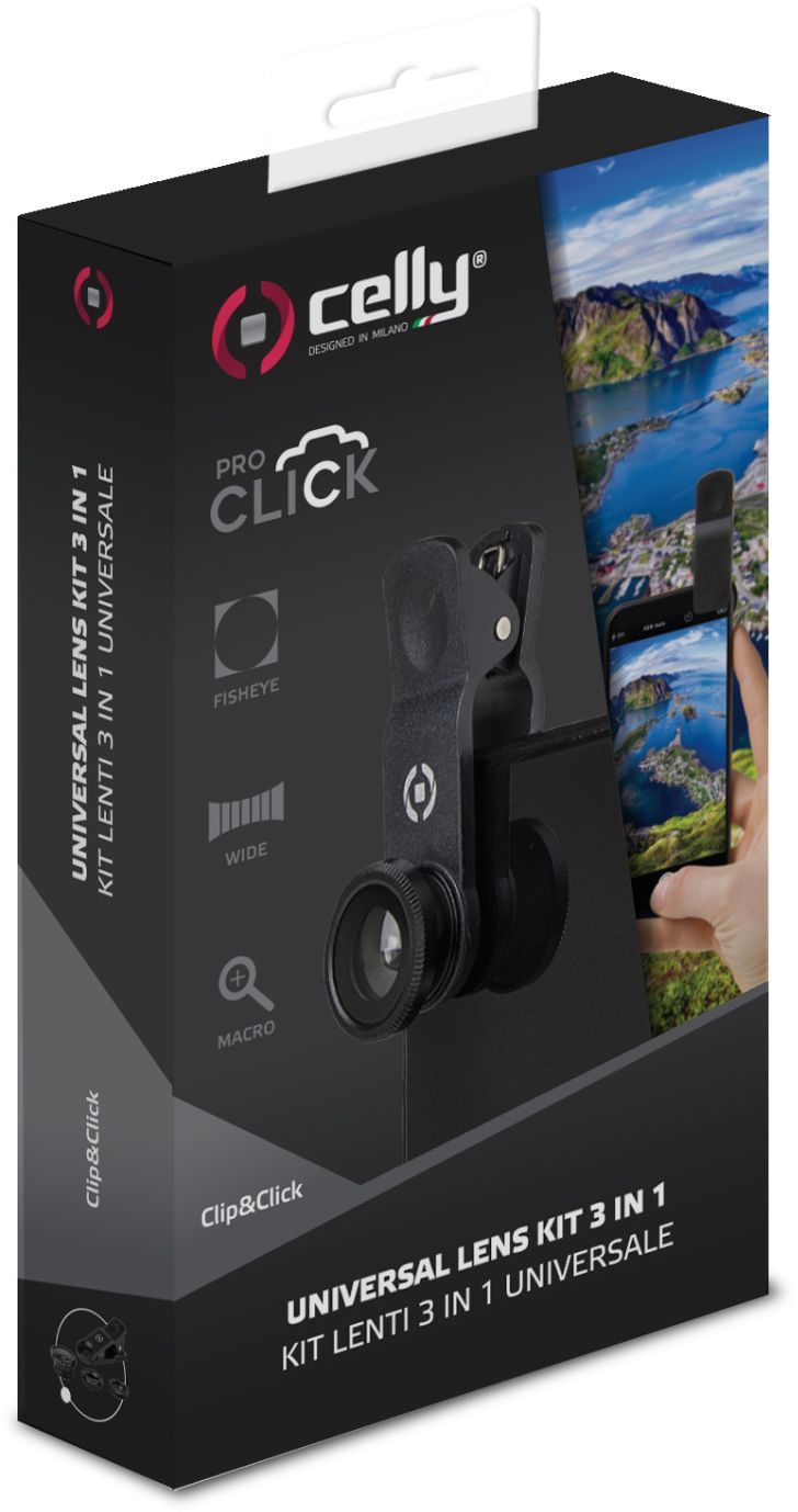 Celly Clip & Click 3-In-1 Smartphone Lens Kit | Formula