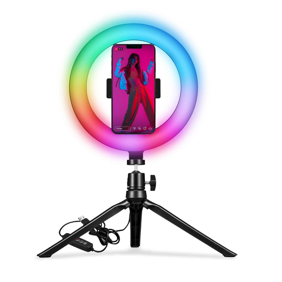 Celly Rgb Led Ring Light For Smartphones 20cm With Tripod | Formula