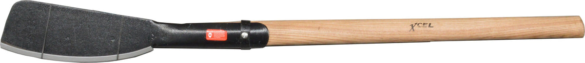 Xcel slasher with straight drop-forged blade and ash wooden handle