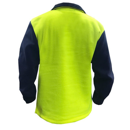 Clearance - Esko Hi Vis Polar Fleece, 360gsm, Yellow/Navy-Size 3XL
