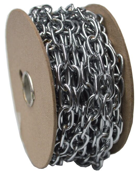 Hipkiss Oval Link Chain 10m Reel - CP on Brass #242 12mm | Hobeca