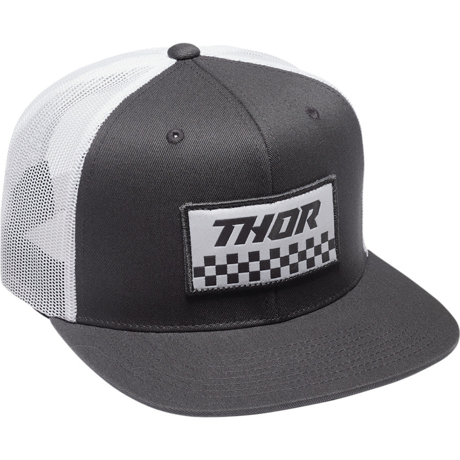 Hat Thor Checkers Trucker Snapback Gray / White One Size | Formula