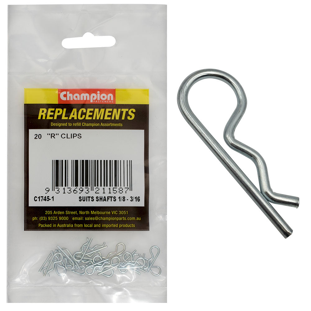 Champion R - Clip To Suit 1/4in To 3/8in Shaft Dia. - 100pk | ISL