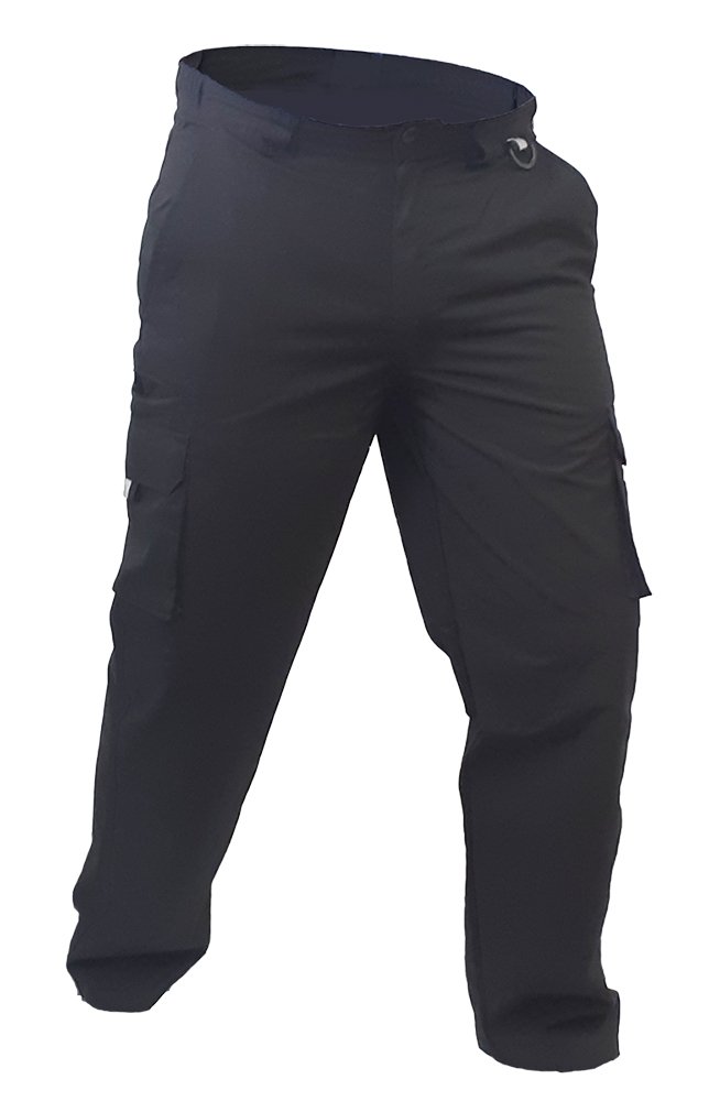 Clearance* Black Polycotton Ripstop Cargos Trousers -Size 40"/102cm