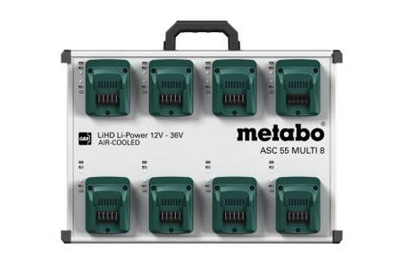 Metabo 12-36V 8-Port Desktop Quick Charger | Accent Tools
