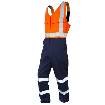 Esko Overall Action Bib, 300gsm Cotton, Orange/Navy,D/N