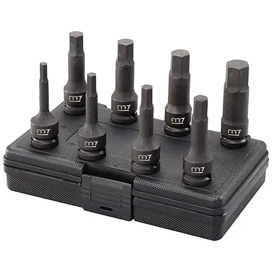 M7 Impact In Hex Socket Set 1/2in Dr. 6-19mm 8pc