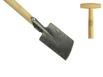 Dewit Border Spade with ash T-handle, 1 metre length