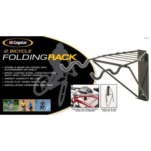 Cargoloc Bicycle Folding Rack - Holds 2 Bikes #32519 | Hobeca