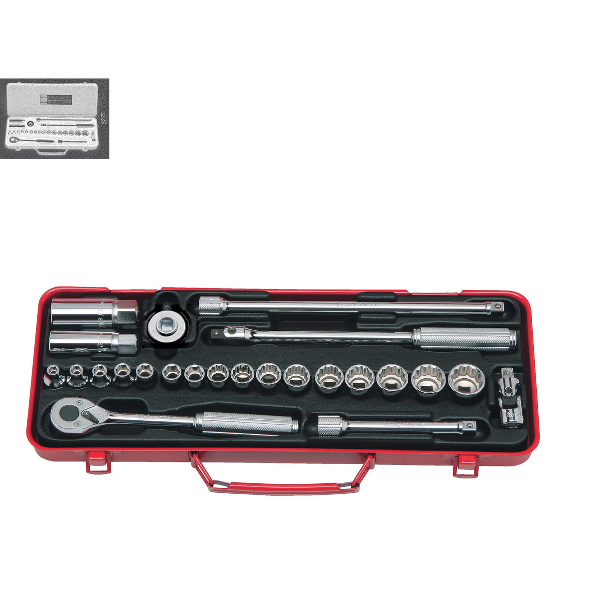 Koken 3275 Socket Set 6 & 12pt 24pc 3/8"Dr 6-22mm & 16-20.8mm Spark Plug Sockets | Hobeca