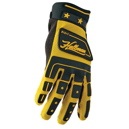 Glove S23 Thor Mx Hallman Digit Black/Yellow Large | Formula