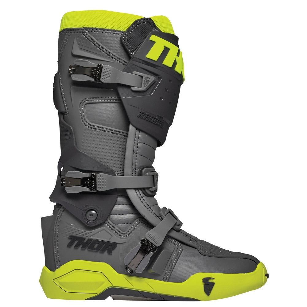 Motorcross Boots Thor Mx Radial Mens Grey Fluro Yellow Size 9 | Formula