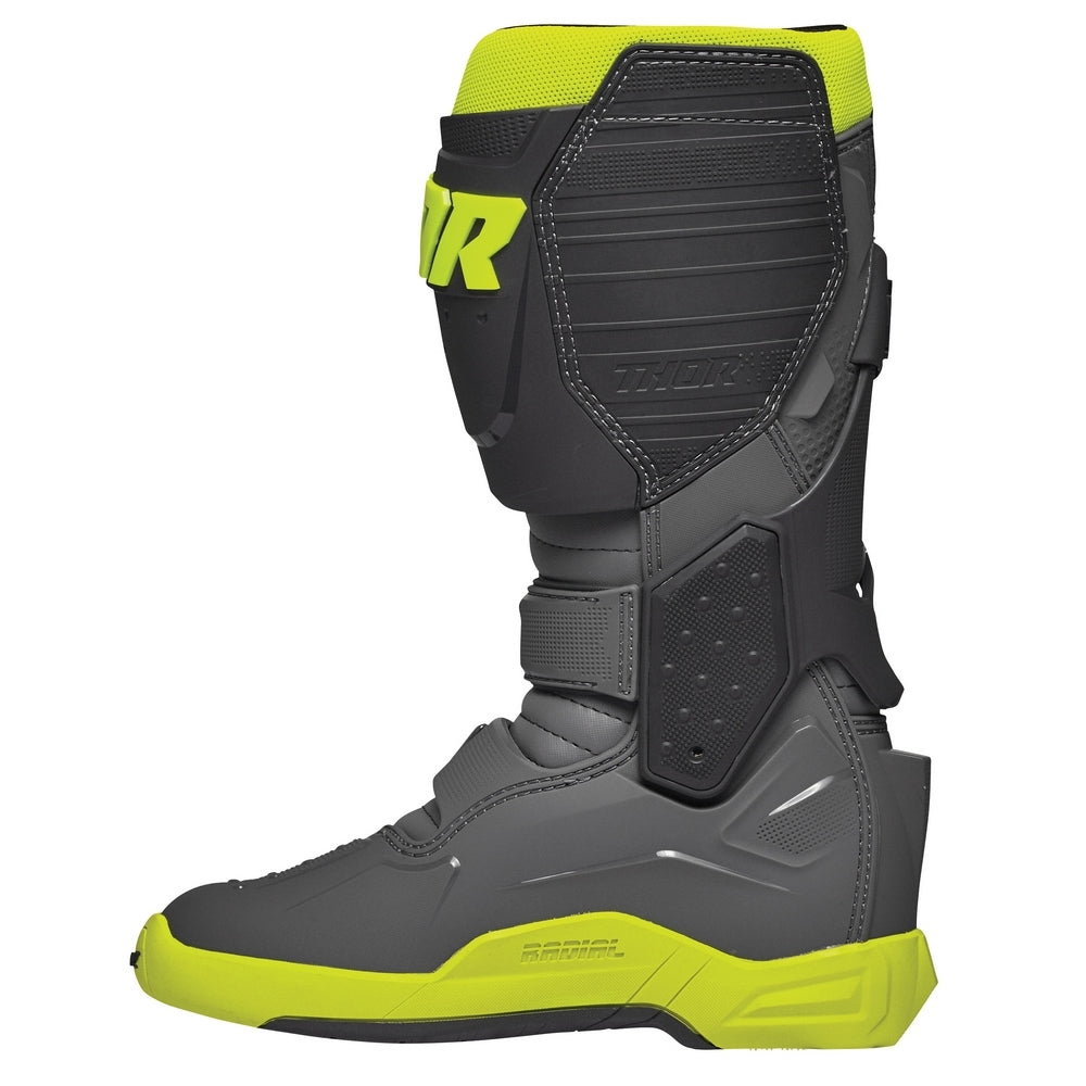 Motorcross Boots Thor Mx Radial Mens Grey Fluro Yellow Size 9 | Formula