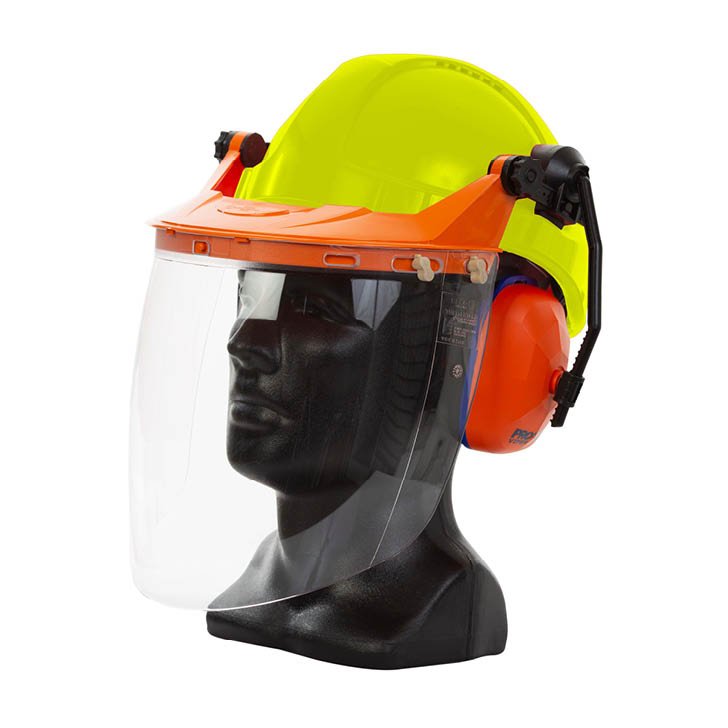 Tuff-Nut Pinlock Hard Hat Visor Combo - Hi-Vis Yellow