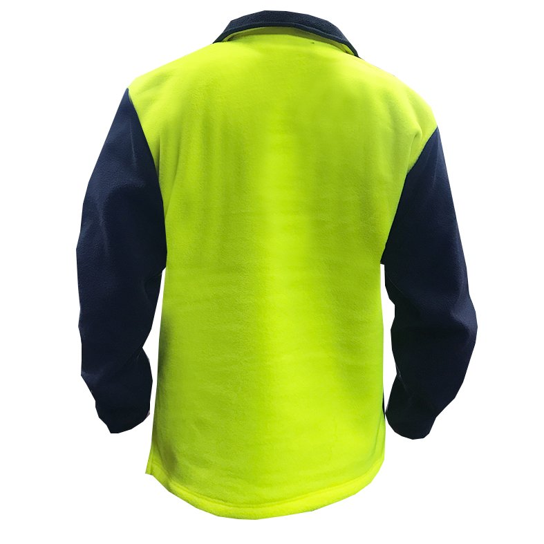 Clearance - Esko Hi Vis Polar Fleece, 360gsm, Yellow/Navy-Size 2XL