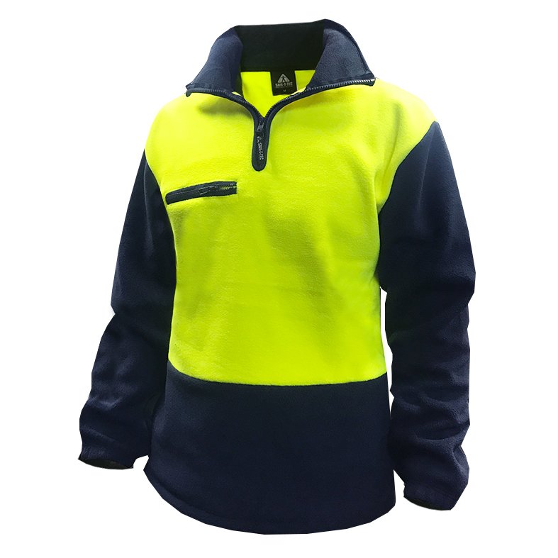 Clearance - Esko Hi Vis Polar Fleece, 360gsm, Yellow/Navy-Size 2XL