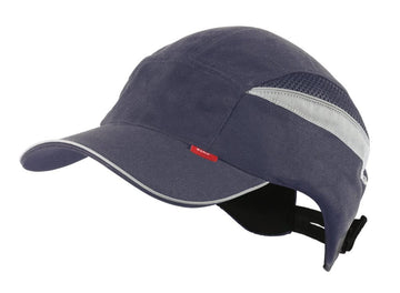 Esko Bump Cap Long Peak in navy with retroreflective tape on peak and side panels