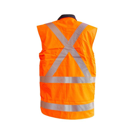 EskoHi-Vis FR Fleece Lined PU Vest, Orange -Size 2XL