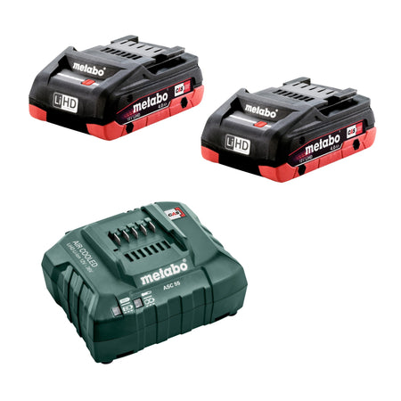 Metabo 18V 4.0Ah LiHD Twin Battery & Charger Kit | Accent Tools