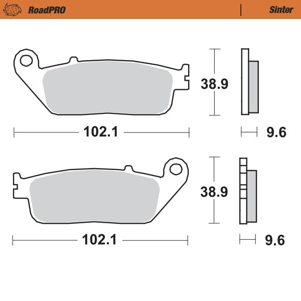 Brake Pads Front Moto Master Pro Sintered Honda Cbf1000f 06-14 Cbr250rr 2017 250 Magna 97-98