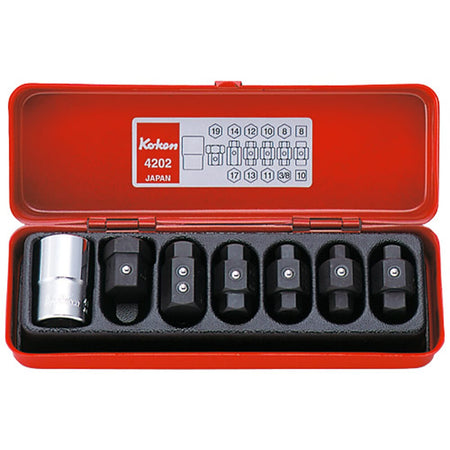 Koken 4202 Drain Plug Key Set 7pc 1/2"Dr | Hobeca