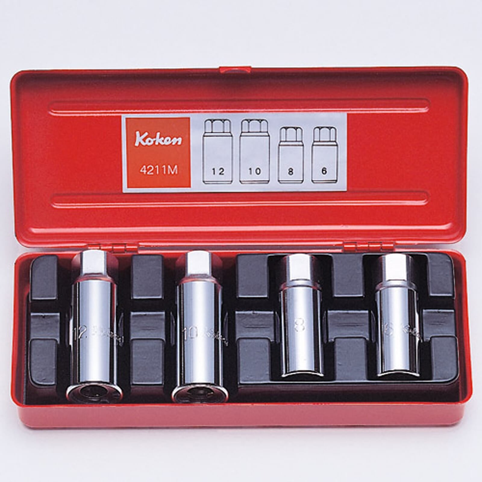 Koken 4211M Stud Puller Set 4pc 1/2"Dr 6-12mm | Hobeca
