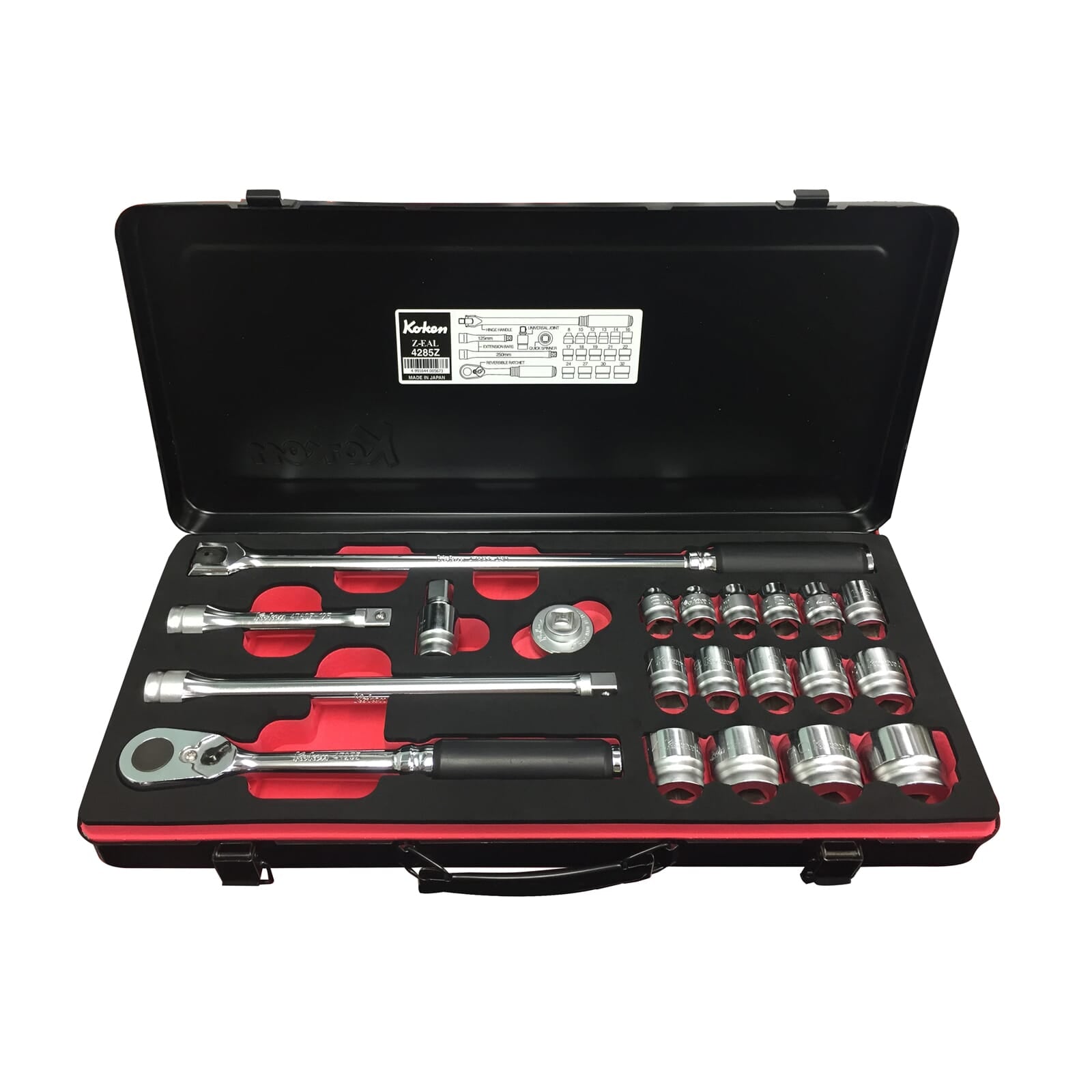 Koken 1/2" Dr. 21pc Z Series Socket Set Metric 8 - 32mm (6 pt) | Hobeca