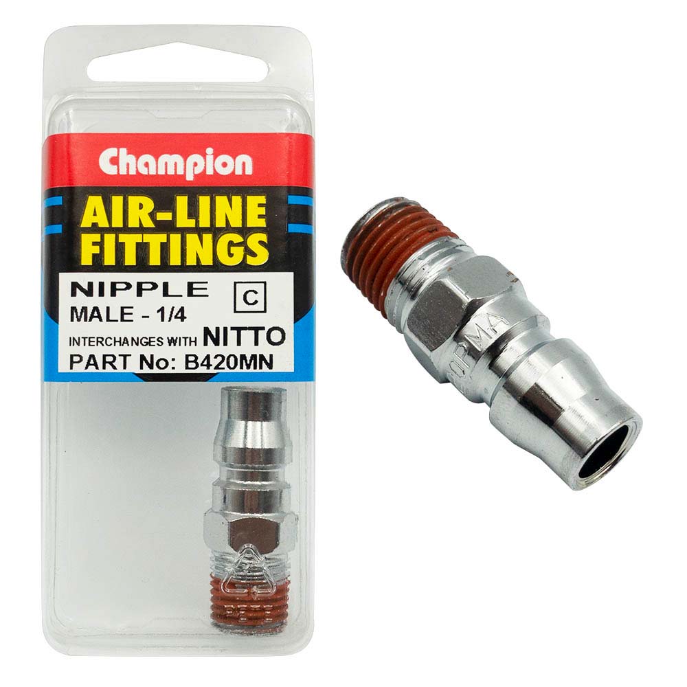 champion 1 4in male air line nipple nitto