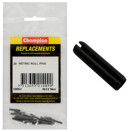 Champion 2.5 x 16mm Metric Roll Pin -20pk | ISL