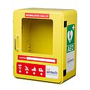 Amtech Defibrillator Cabinet Outdoor Alarmed Yellow Labelled