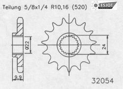 Sprocket Front Esjot Aprilia600 Pegaso Tuareg650 Moto6.5 Bmwf650/Gs/St Strada650 Xchallenge/Country | Formula