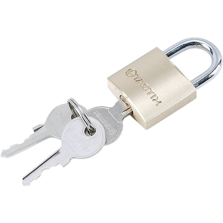 Tactix 30mm brass padlock with 3 keys