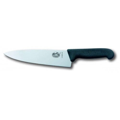 Victorinox Carving Knife, 20cm Wide Blade Black Handle | Hobeca