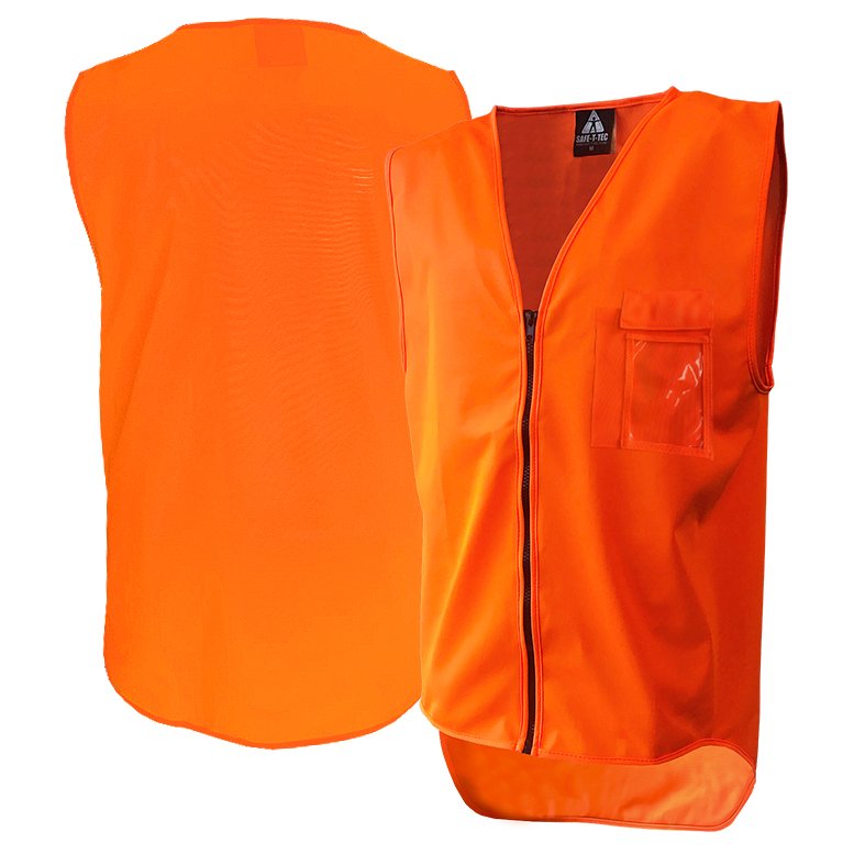 Clearance - Esko Hi Vis-Vest , Zip Only, Orange-Size XL