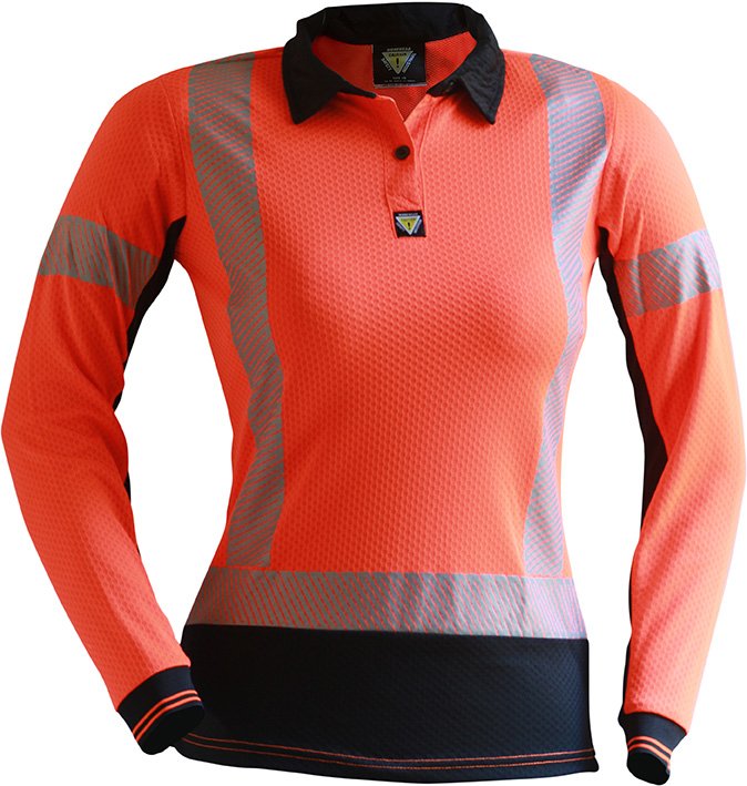Esko D/N L/S Women's Microvent Polo-Size 4